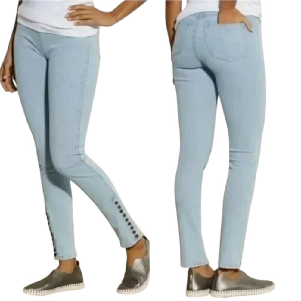 Soft Surroundings Pull On Snap Hem Jeans